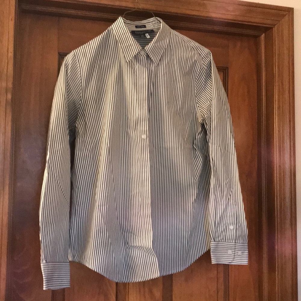 Jones of New York Petite Black and White Oxford